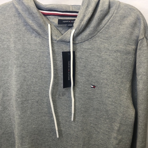 TOMMY HILFIGER Victor Popover gray knit pullover hoodie NWT XXL - Picture 3 of 4